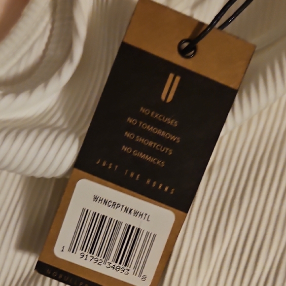 NOBULL White Ribbed Tank Top - Picture 3 of 4